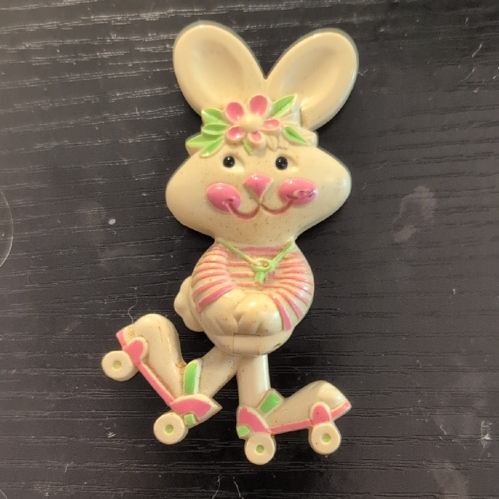Adorable Cream Bunny Roller Skating Toy